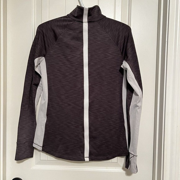 Under Armour Medium Adult Running Jacket Gray Fitted Cold Gear 1/2 Zip Pullover - Picture 3 of 8
